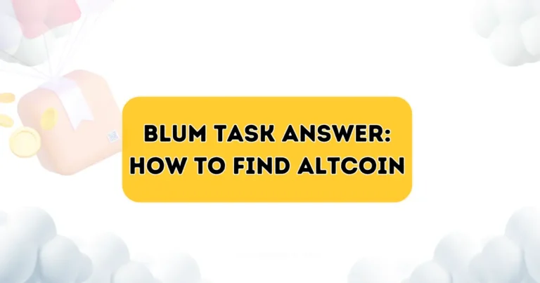 Blum Task Answer: How to Find Altcoin