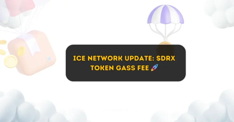 Ice Network Update: $DRX Token Gass fee 🚀